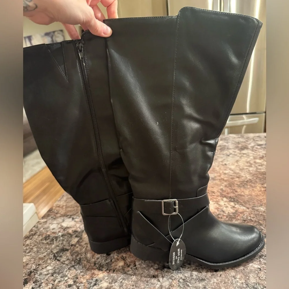 Style & Co. Black Over the Knee Boots